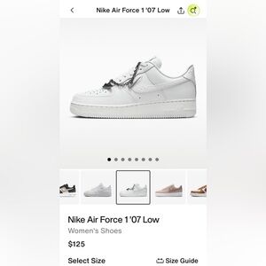 NIKE
AIR FORCE 1 '07 LOW
WOMENS LIFESTYLE SHOES